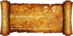 Draskovich Inez névjegykártya